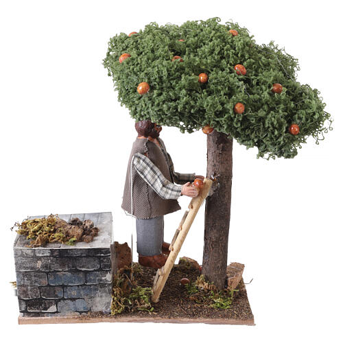 Raccoglitore arance 20x8x15 cm presepe napoletano 8-10 cm 3