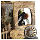 Stalliere con mucca 17x20x17 cm movimento presepe napoletano 8-10 cm s6