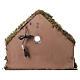 Cabane avec mangeoire 40x50x25 cm crèche napolitaine 10-12 cm s5