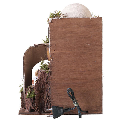 Maison en style arabe 30x25x25 cm avec métiers pour crèche napolitaine 10-12 cm 6