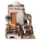 Casa araba 30x25x25 cm con mestieri presepe napoletano 10-12 cm s1