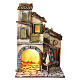 Maisons style XVIIIe avec étal 37x25x25 cm crèche napolitaine 8-10 cm s1
