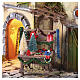 Maisons style XVIIIe avec étal 37x25x25 cm crèche napolitaine 8-10 cm s3