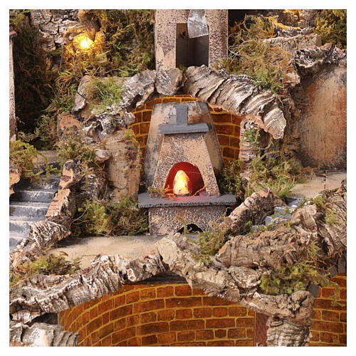Village pour crèche napolitaine 10 cm avec four et fontaine 60x100x60 cm 5