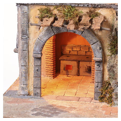 Scenografia quartiere stile 700 con fontana 87x95x47 cm presepe napoletano 10 cm  5
