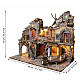 Scenografia quartiere stile 700 con fontana 87x95x47 cm presepe napoletano 10 cm s2