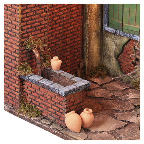 Portico con fontana 40x35x30 cm presepe napoletano 18 cm 3