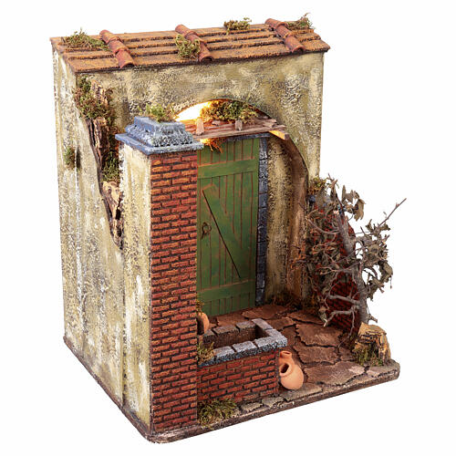 Portico con fontana 40x35x30 cm presepe napoletano 18 cm 4