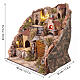 Scenografia con forno e scala 40x40x30 cm presepe napoletano 6-8 cm s2