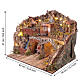 Borgo mulino e cascata 47x60x40 cm presepe napoletano 8-10 cm s2