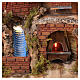 Borgo mulino e cascata 47x60x40 cm presepe napoletano 8-10 cm s3