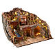 Borgo mulino e cascata 47x60x40 cm presepe napoletano 8-10 cm s4