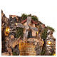 Village with donkey, mill and grindstone for Neapolitan Nativity Scene of 8-10 cm, 47x60x40 cm s5