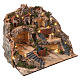 Borgo con asino mulino e macina 47x60x40 cm presepe napoletano 8-10 cm s4
