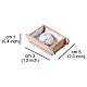 Zwei flache Brotkörbe mit Weißbrot 1x3x3 cm für neapolitanische Krippe mit 8-10 cm Figuren s2