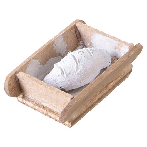 Due spaselle pane bianco 1x3x3 cm presepe napoletano 8-10 cm 3