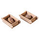 Conf. 2 pz spaselle pane scuro 1x3x3 cm presepe napoletano 8-10 cm s5