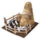 Fienile con recinto 15x15x15 cm presepe napoletano 6-8 cm s2