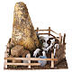 Fienile con recinto 15x15x15 cm presepe napoletano 6-8 cm s4