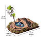 Scena laghetto piccola 10x20x17 cm presepe napoletano 8 cm s2