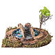 Scena laghetto piccola 10x20x17 cm presepe napoletano 8 cm s6