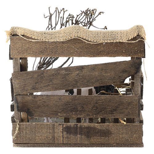 Recinto mucca e vitello 15x17x15 cm presepe napoletano 10 cm 7