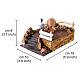 Macina piccola con asino 7x10x15 cm movimento presepe napoletano 8-10 cm s2