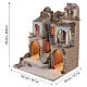 Scène moulin et maisons 65x50x45 cm style XVIIIe siècle pour crèche napolitaine 12 cm s2