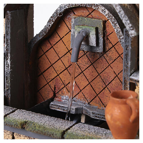 Fontana con arco 27x25x20 cm presepe napoletano 10 cm 3