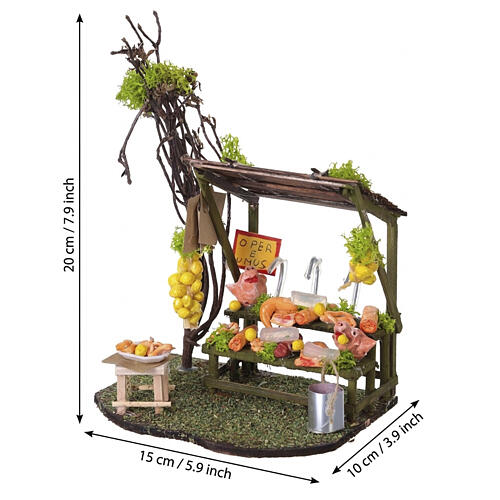 Banco carne 20x15x10 cm presepe napoletano 8 cm 3