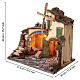 Mulino con carro e stalla 40x40x30 cm presepe napoletano 10-12 cm s2