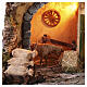 Mulino con carro e stalla 40x40x30 cm presepe napoletano 10-12 cm s3