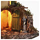 Mulino con carro e stalla 40x40x30 cm presepe napoletano 10-12 cm s6