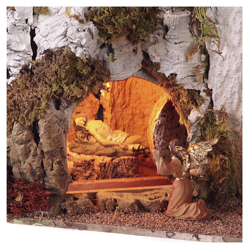 Easter Nativity Village, Crucifixion and Resurrection Scene with 9 cm Statues 35x50x40 cm MODULE 8 6