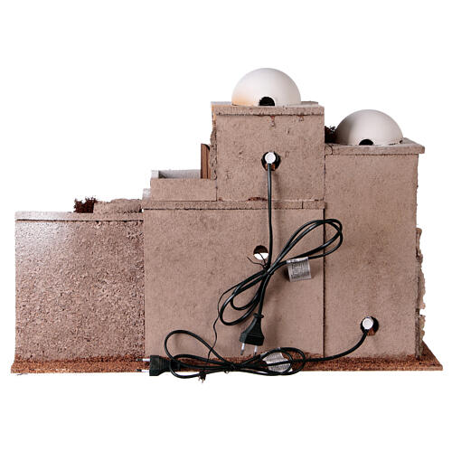 Borgo Incoronazione di spine flagellazione presepe Pasquale con statue 45x60x40 cm MODULO 7 9