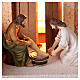 Presepe Pasquale ultima cena e lavanda dei piedi con statue 35x60x40 cm MODULO 4 s5