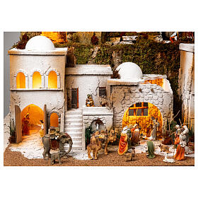 Annunciazione e Natività presepe Pasquale con statue 40x60x30 cm MODULO 1