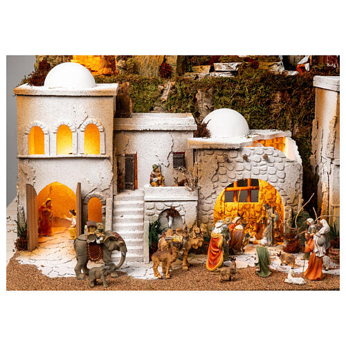 Annunciazione e Natività presepe Pasquale con statue 40x60x30 cm MODULO 1 1