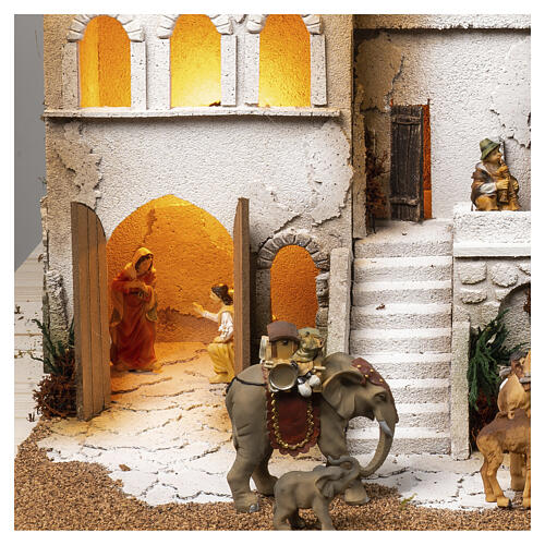 Annunciazione e Natività presepe Pasquale con statue 40x60x30 cm MODULO 1 3