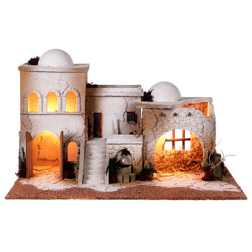 Annunciazione e Natività presepe Pasquale con statue 40x60x30 cm MODULO 1 6
