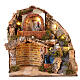 Scenografia piccola con macina 35x35x30 cm presepe napoletano 8 cm s1