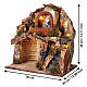 Scenografia piccola con macina 35x35x30 cm presepe napoletano 8 cm s2
