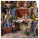 Neapolitan Nativity village with millstone, 50x60x60 cm, for 8-10 cm figures s2