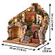 Borgo con scale e fontana 45x35x30 cm presepe napoletano 8-10 cm s2