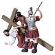 Gesù porta la croce con soldato romano presepe pasquale 9 cm s1