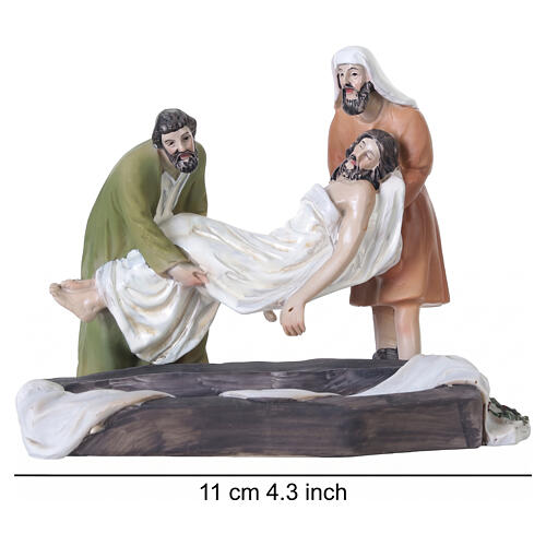 Deposizione di Gesù nel sepolcro presepe pasquale 9 cm 2