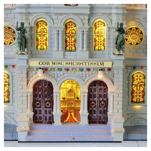 Europe Cathedral facciata illuminata Lemax 32x25x11 cm - 25334 4