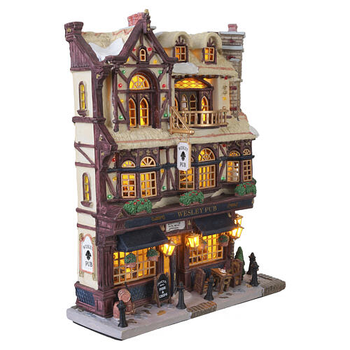 Wesley Pub facciata illuminata Lemax 26x22x9 cm - 45099 4