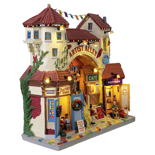 Artist Alley facciata illuminata Lemax Caddington Village 27x27x10 cm - 45226 5