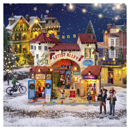 Artist Alley fachada iluminada Lemax Caddington Village 27x27x10 cm - 45226 2
